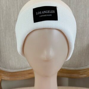 Unisex warm knitted winter hat beanie outdoor casual letter patch cap